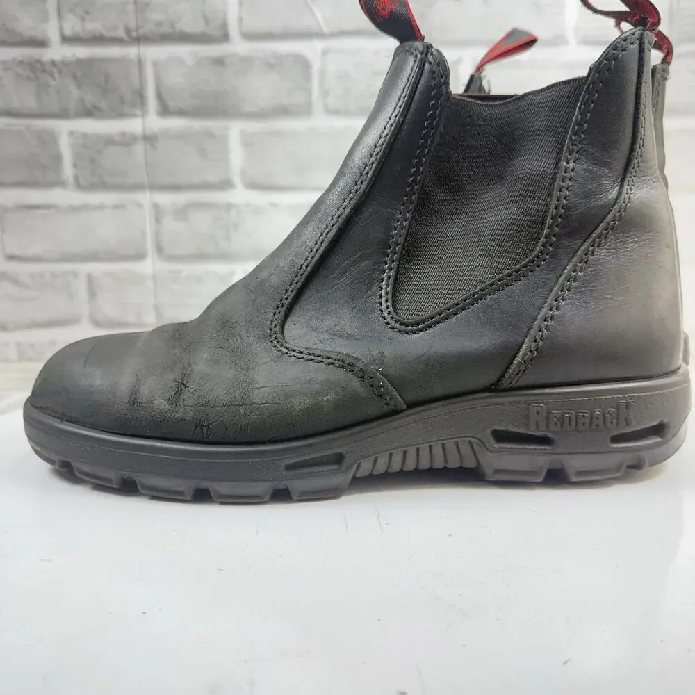 REDBACK BOBCAT UBBK SOFT TOE BOOTS BLACK OIL KIP - US Size 8.5 Men Black Leather